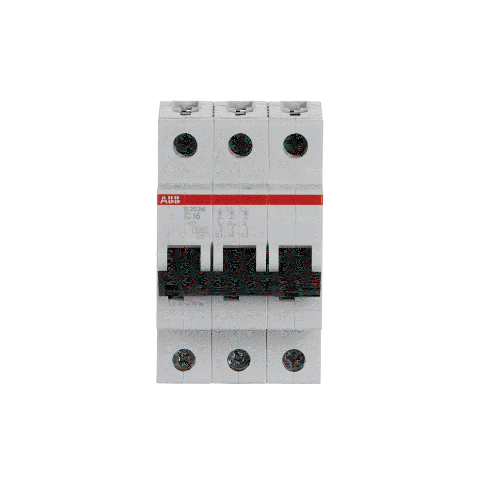 Miniature Circuit Breaker - S200M - 3P - 16 A - C - (AC) 10 kA