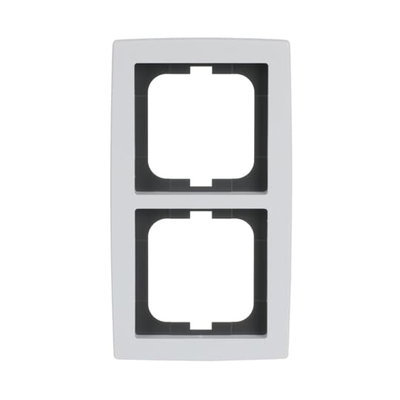 Cover frame 2-gang studio white - solo