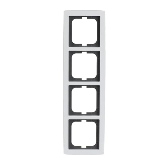 Cover frame 4-gang studio white - solo – Image 3 of 5