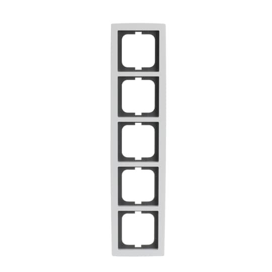 Cover frame 5-gang studio white - solo – Image 3 of 5
