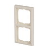 Cover frame 2-gang ivory white - future