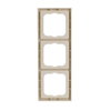 Cover frame 3-gang ivory white - future