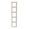 Cover frame 5-gang ivory white - future