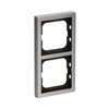 Cover frame 2-gang stainless steel - Pure Stainless Steel