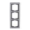 Cover frame 3-gang chrome gloss - solo