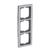 Cover frame 3-gang chrome gloss - solo
