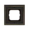 Cover frame 1-gang antique brass decor anthracite - Busch-Dynasty