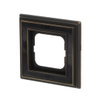 Cover frame 1-gang antique brass decor anthracite - Busch-Dynasty