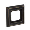 Cover frame 1-gang antique brass decor anthracite - Busch-Dynasty