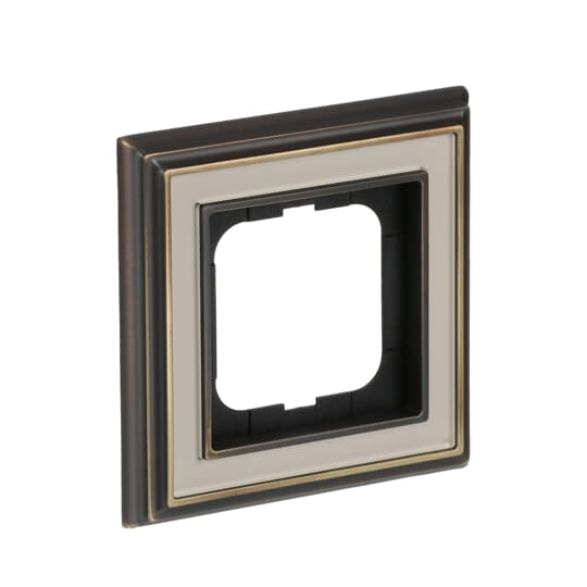 Cover frame 1-gang(s) antique brass ivory white - Busch-Dynasty – Görsel 3 / 4