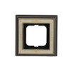 Cover frame 1-gang(s) antique brass decor ivory white - Busch-Dynasty