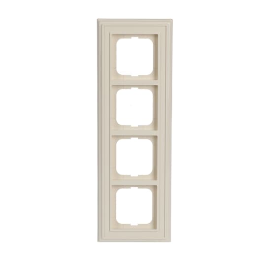 Cover frame 4-gang(s) ivory white - Busch-Dynasty