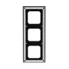 Cover frame 3-gang titanium - Busch-axcent pur