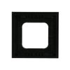 Cover frame 1-gang black matt - Busch-axcent pur