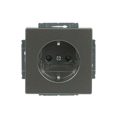 SCHUKO® socket insert Safety Shutter grey metallic - Platform 63