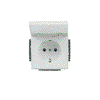 SCHUKO® socket insert Safety Shutter with Hinged Lid without claw studio white - Platform 63