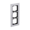 Cover frame 3-gang chrome - carat