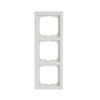 Cover frame 3-gang studio white matt - future linear - matt