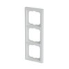 Cover frame 3-gang studio white matt - future linear - matt