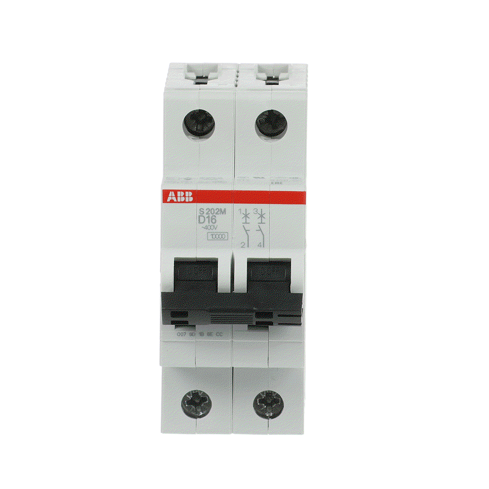 Miniature Circuit Breaker - S200M - 2P - 16 A - D - (AC) 10 kA
