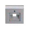 Cover plate with labelling field for data connection housing 1 gang aluminium silver - Platform 63