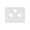 Cover plate SAT 3 gang studio white - alpha