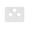 Cover plate SAT 3 gang studio white - alpha