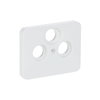 Cover plate SAT 3 gang studio white - alpha