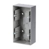 Mounting Box 2-gang aluminium silver - future linear
