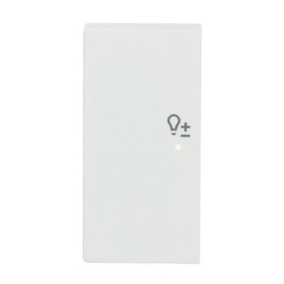 Rocker Symbol "dimming" with Small Transparent Calotte 2gang studio white matt - Platform 63