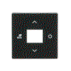 User Operation Symbols "up, down, ECO, Power" 1gang black matt - Platform 63