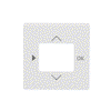 Cover plate with legend Symbols "play, up, down, ok" for Time switch, Room temperature controller, CO2-sensor Central cover plate studio white matt - Platform 63