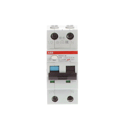 Residual Current Circuit Breaker with Overcurrent Protection DS201 M - 1P+N - 30 mA - 16 A - C - Type A