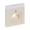 Cover plate with labelling field UAE/IAE (ISDN) 1 gang ivory white - Platform 63