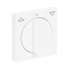 Cover plate with legend Symbol "arrows" for Venetian blind, Turn button studio white - Platform 63