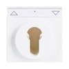 Cover plate with legend Symbol "arrows" or "0 - 1" for Venetian blind, Key studio white - Platform 63