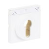 Cover plate with legend Symbol "arrows" or "0 - 1" for Venetian blind, Key studio white - Platform 63