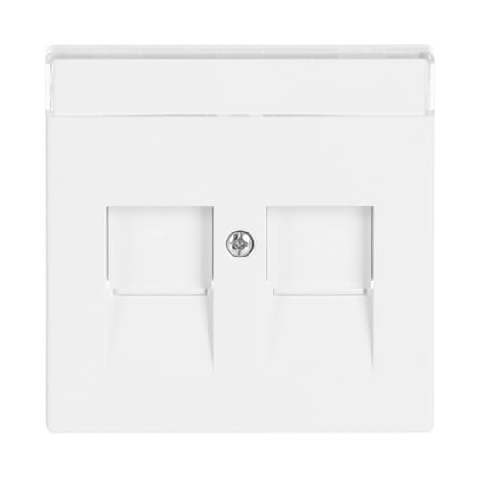 Cover plate with labelling field Keystone 2 gang studio white - Platform 63 – Image 3 of 4