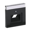 Cover plate with labelling field for data connection housing 1 gang anthracite - Platform 63