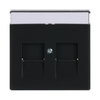 Cover plate with labelling field Keystone 2 gang anthracite - Platform 63