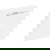 Cover plate with legend Card, Symbol "arrows" with Transparent Calotte for Switch/push button, Hotel card studio white - Platform 63