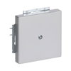 Cover plate for Blind cap 1-gang with Mounting plate aluminium silver - Platform 63
