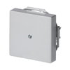 Cover plate for Cable outlet 1-gang with Mounting plate aluminium silver - Platform 63