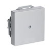 Cover plate for Cable outlet 1-gang with Mounting plate aluminium silver - Platform 63