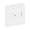 Cover plate with labelling field Keystone 2 gang studio white matt - Platform 63