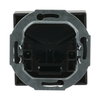 Cover plate for Cable outlet 1-gang with Mounting plate black matt - Platform 63