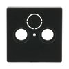 Cover plate SAT 3 gang black matt - Platform 63