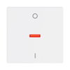 Rocker Characters 0 and 1 with Small Red Calotte for Switch/push button, Single rocker studio white - Platform 63