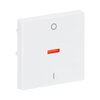 Rocker Characters 0 and 1 with Small Red Calotte for Switch/push button, Single rocker studio white - Platform 63