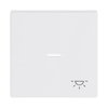 Rocker with legend Symbol "light" with Small Transparent Calotte for Switch/push button, Single rocker studio white - Platform 63